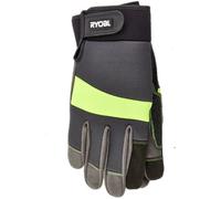 RYOBI Gants de jardinage RAC811L renforcés et tactiles paume en cuir Taille L
