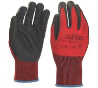 Gants de manutention en nitrile Site KF320 rouge / noir taille M