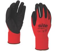 Gants de manutention en nitrile Site KF320 rouge / noir taille S