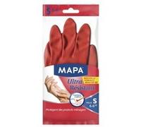 MAPA - Ultra Résistant - Gants de Ménage mix Latex et Nitrile - Résistant et Souple - Protection contre les Produits Ménagers - Taille S