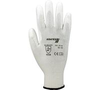 Gants de protection anti-coupures Asatex taille 8 blanc avec revêtement partielPolyuréthaneEN388 10 pces