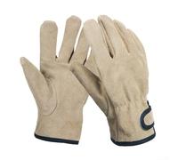 Gants de protection anti-feu et de grill, en cuir résistant à la chaleur, antidérapant, pour intérieur et extérieur, pique-nique, grill, four, cuisine, soudure