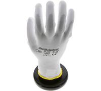Gants de Protection en Tricot Fin Enduit de PU Blanc Taille 8 [10 pièces]