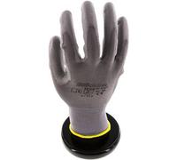 Gants de Protection en Tricot Fin Enduit de PU Gris Taille 8 [10 pièces]