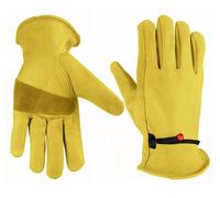 Gants de protection pour travaux de soudure - Gants de sécurité - Protection pour les travaux - Isolation thermique - Résistant aux coupures - Taille XL - Marron