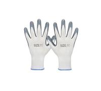 Gants de Protection Taille 10 en Tissu Confortable et Résistant Blanc / Gris