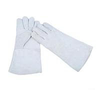Gants de soudage 40,6 cm - Cuir résistant à la chaleur jusqu'à 500 °C, respirant en cuir de vache fendu avec pouce et paume renforcés, pour soudage MIG TIG BBQ (1 paire)
