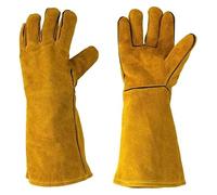 Gants de soudage en peau de vache, résistants à la chaleur, Anti-brûlure, doux, résistants à l'usure, gants de Protection for les travaux de soudage, Protection du travail