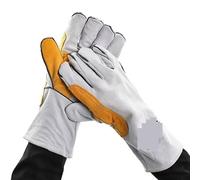 Gants de soudage étendus en peau de vache à Double épissure, adaptés aux travaux de cuisson au Barbecue, Protection complète de la paume for éviter les brûlures