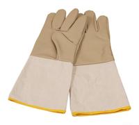 Gants de soudeur en cuir de vachette résistant à la chaleur, ignifuge, avec manches en toile, sûrs, résistants à la chaleur, pour soudure TIG (cuir de vache et toile)