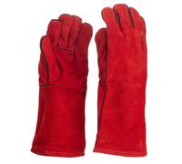 Gants de soudeur MIG en cuir Site 370 rouges, taille L