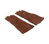 Gants de soudeur résistants à la chaleur ignifuge à manches longues Gants de protection en cuir résistants à l'abrasion pour MIG pour tig Gants ignifuges pour soudage barbecue cheminée Gants de