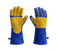Gants de soudure 40 cm en cuir de vachette résistant à la chaleur pour TIG | Cuir de vachette, résistant à l'abrasion, doublure en coton épais, prise en main sûre, idéal pour le soudage, le barbecue
