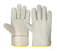 Gants de soudure courts en cuir de vachette résistants aux étincelles | Cuir de vachette de qualité supérieure, résistant à la chaleur à extrême, résistant aux étincelles, idéal pour le soudage à