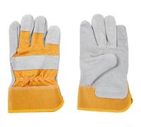 Gants de soudure en cuir de bœuf résistant à la chaleur | Cuir de vachette robuste, haute protection contre la chaleur, long, idéal pour les travaux lourds