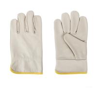 Gants de soudure en cuir entier, résistants à la chaleur et à l'abrasion, pour soudure, barbecue et jardinage, gris