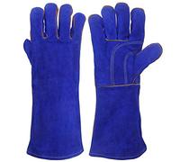 Gants de soudure Kim Yuan en cuir, résistants à la chaleur et au feu, parfaits pour le jardinage, le four, le barbecue, la MIG, la cheminée, les maniques, les soudeurs à point, la manipulation des