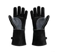 Gants de soudure résistants à la chaleur 35 cm en cuir de vachette pour | Cuir de vachette, résistant à l'usure, protection contre les étincelles, design droit pour le soudage, la coupe, le meulage