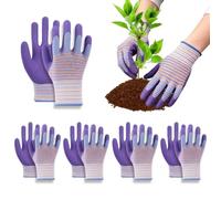 Gants De Travail 6 Paires Moufles Latex Respirantes Anti-Épines Et