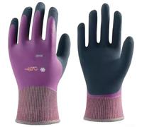 Gants de travail antidérapants avec coque en fibre de polyamide 25 cm | Design épais, protection -30 °C, anti-perforation, coque en polyamide, revêtement en latex (violet)
