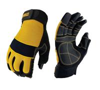Gants de travail 3 doigts ouverts DeWalt DPG24L noir/jaune taille L