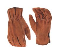 Gants de travail en croûte de cuir Stanley marron taille L