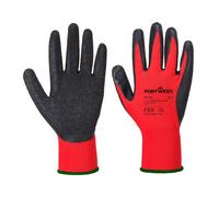 Gants de travail Portwest A174 en latex Flex Grip noir/rouge - La paire - Taille L