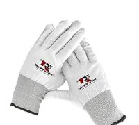 Gants de travail RimPro-Tec, gants de travail de sécurité tout usage, enveloppement de vinyle, outil de vinyle de voiture professionnel - Gants de travail en nylon blanc pour hommes.