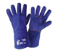 Gants en cuir renforcé idéal pour les barbecues, gants le jardinage - CXS PATON BLUE - protègent les mains de la chaleur, taille 11