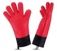 Gants en silicone antidérapants résistants à la chaleur pour la cuisine, la pâtisserie et le barbecue - Confortables et faciles à nettoyer - 1 paire