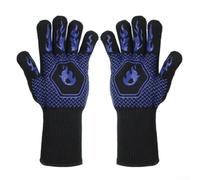 Gants résistants à la chaleur 800 °C en fibre d'aramide pour soudage (bleu) | Noyau en fibre d'aramide, indice de 800 °C, résistant à la soudure, protection ignifuge, essentiel pour l'atelier
