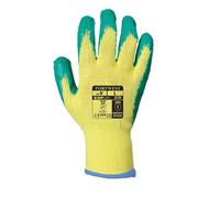 Gants tricoté Portwest enduit Latex Fortis A150 Jaune / Vert 9