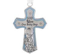 Ganz U.S.A, LLC Décoration de berceau ornée avec ruban pour bébé pour baptême, baptême, fête prénatale Dieu bénisse notre enfant