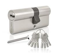 GANZTECH 40/60(100mm),Nickel Cylindre de serrure vec 8 clés à gorges horizontales, cylindre de serrure européen en alliage d'aluminium, installable sur n'importe quelle porte.