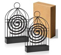 gaoduanluoluo 2 Pièces Support Spirale Anti Moustique en Métal | Support Bobine Anti Moustique, Support de Bobine Anti-Moustique Conception de Cage à Oiseaux pour Salon, Chambre, Cuisine