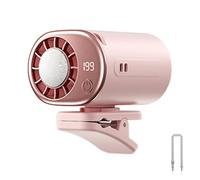 GAOHOU Turbo Mini ventilateur électrique réglable à 199 vitesses - Rechargeable par USB - Avec écran LED - Mains libres - Pour parapluie, bureau, voiture, plage