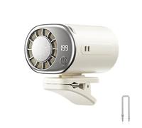 GAOHOU Turbo Mini ventilateur électrique réglable à 199 vitesses - Rechargeable par USB - Avec écran LED - Mains libres - Pour parapluie, bureau, voiture, plage