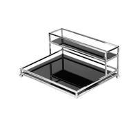 GAOJUNAN Boîte à Skincare, Bureau De Rangement pour Produits Cosmétiques, Organisateur De Maquillage Simple, Support De Rangement pour Produits De Soins De La Peau De Salle De Bain Beauté(Black)