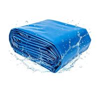 Gaommini Bâche Anti-Fuite pour revêtement d'étang en HDPE Flexible et imperméable Bleu pour étangs de carpes koï et Jardin Aquatique, Membrane de Piscine personnalisée 2x3m 3x4m 4x6m 5x8m(2x10m)