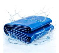 Gaommini Bâche de Plastique HDPE Bleue Revêtements préformés pour étangs à Poissons de Jardin 3x4m 4x5m 5x5m 6x8m, bâche d'étang Flexible, Membrane de Film de sous-Couche imperméable(3x7m)