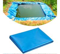Gaommini Bâche en Plastique polyéthylène Bleu - Revêtements d'étang extérieurs Robustes 2x3m 3x5m 4x6m 7x8m 8x10m Membrane de Piscine, sous-Couche de revêtement d'étang étanche en PEHD(2x5m)