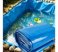 Gaommini Membrane pour étangs à Poissons de Jardin sous-Couche de revêtements préformés pour Bassin en HDPE Flexible Bleu Bâche pour bassins de carpes koï extérieurs, Jeux d'eau 2x3m(4x12m)