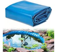 Gaommini Revêtement d'étang en PEHD Bleu, bâche d'étang de Jardin, Film renforcé, Membrane d'étang de Natation, scellage de sous-Couche Robuste pour étangs à Poissons, fontaines(4x8m)