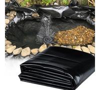 Gaommini Revêtement d'étang extérieur 2x2M 3x2M 5x8M Revêtement d'étang | Membrane Anti-humidité en Feuille de Plastique polyéthylène | Membrane de Piscine de Jardin de sous-Couche Robuste(5x5m)