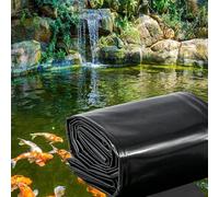 Gaommini Revêtement d'étang Flexible Noir, Bâche pour Bassin en Plastique polyéthylène Robuste, 4x6M 5x8M 7X10M | Membrane de piscines de Jardins extérieurs résistant à l'humidité(3x5m)