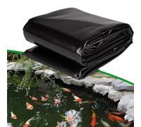 Gaommini Revêtement d'étang imperméable Noire Bâche Bassin 3x4m 7x8m 8x10m 10x12m - Bâche en polyéthylène Ultra-résistante pour Bassin de Jardin, idéale pour Les bassins en extérieur(4x4m)