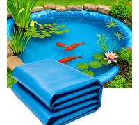 Gaommini sous-Couche de revêtement d'étang de Jardin 2M x 3M, Bleu, Film d'étanchéité en Plastique Robuste, Membrane d'étang, Bâche Bassin de Natation pour étangs à Poissons(5x7m)
