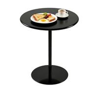Gaommini Tables Basses industrielles Nordiques, Table de Salle à Manger avec Base Ronde Robuste, Table de Bar de Bistro, Table d'appoint en Fer en métal pour Petits espaces de Salon(Noir,70x70x104cm)