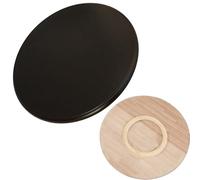 GAONUDAN Plateau tournant en Bois pour Table à Manger, Plateau tournant à 360°, Plateau tournant à 360°, Grande Assiette de Service, Rotation silencieuse et Douce (Noir, 100 cm)