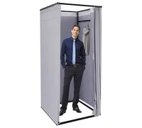 GAOUSD Cabine D'essayage Portable Vestiaire De Magasin Avec Crochets et Suspension Cabine Essayage,Pour Magasin de Vêtements, Centre Commercial, Bureau (gris foncé)